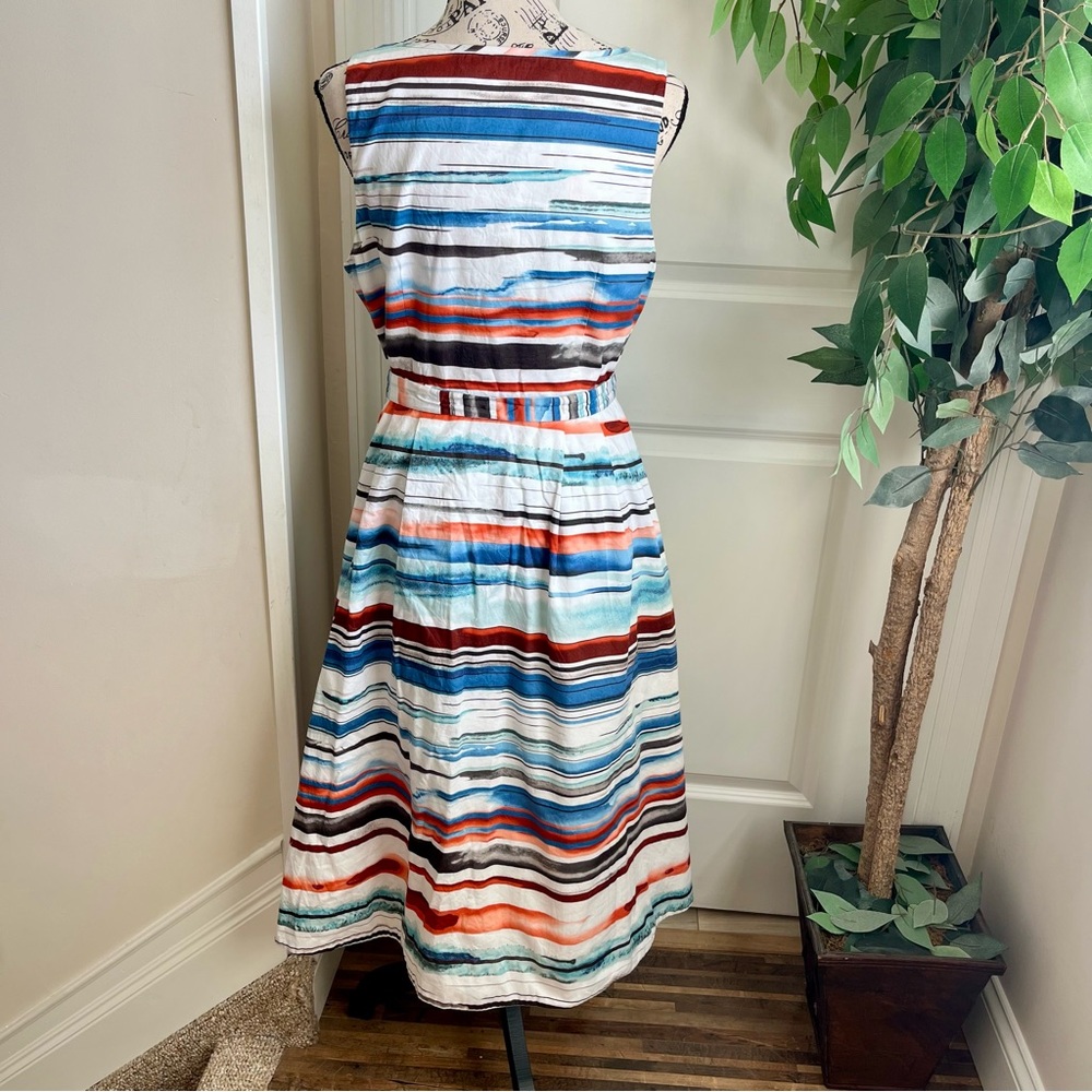 Anthropologie Moulinette Soeurs Afterlight Striped Midi Dress Multicolor Sz M - Picture 10 of 16